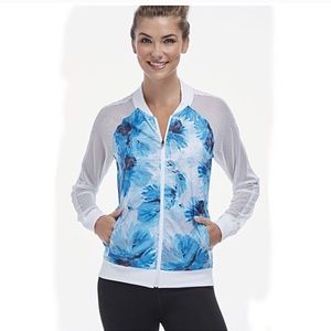NWOT Fabletics Athletics Mesh Bomber Jacket